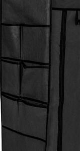 ViaDomo Via Domo - Látková šatní skříň Tevere - černá - 60x90x30 cm