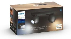 Philips HUE WA Buckram bodové LED svítídlo 2x GU10 5W 350lm 2200-6500K IP20, černé + ovladač