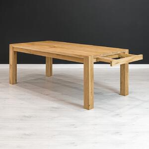 Rozkládací stůl Gustav z masivního dřeva 120x80 cm Jedno prodloužení 50 cm