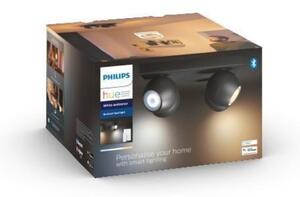 Philips HUE WA Buckram bodové LED svítidlo 4x GU10 5W 350lm 2200-6500K IP20, černé + ovladač