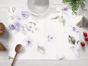Biante Teflonové prostírání na stůl TF-024 Fialové růže na bílém 30x40 cm