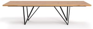 Rozkládací dřevěný stůl Ravel 120x80 cm Dvě prodloužení po 50 cm