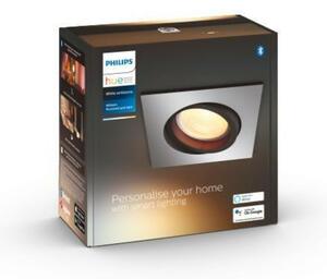 Philips HUE WA Milliskin podhledové LED svítidlo 1xGU10 5W 350lm 2200-6500K IP20 hranaté, hliník