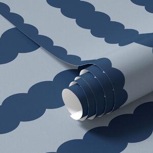 Tapety Tmavě modré vlnovky ve stylu minimalismu, Tapety geometrie, Tapety pruhy, a01182v3 : uwalls.cz