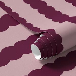 Tapety Vlnitý vzor v barvě burgundské červené ve stylu minimalismu, Tapety geometrie, Tapety pruhy, a01182v5 : uwalls.cz