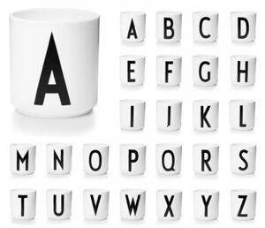 Design Letters Porcelánový hrneček Letters White A - Z Písmeno: R