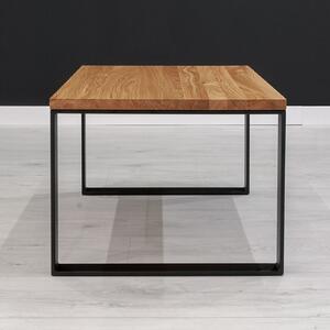 Konferenční stolek Slim ze dřeva a kovu 80x60 cm