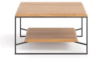 Čtvercový konferenční stolek Mesa s policí 100x100 cm
