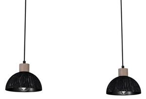 Lustr na lanku ERIK 2xE27/60W/230V hnědá/černá