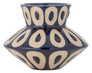 Modrá ručně vyrobená váza z kameniny (výška 12 cm) Bashir – Bloomingville