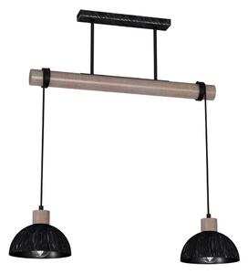 Lustr na lanku ERIK 2xE27/60W/230V hnědá/černá
