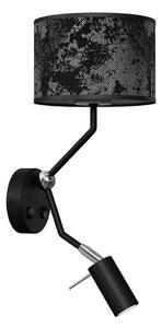 Nástěnná lampička SATINO 1xE27/40W/230V + 1xGU10/MR11/7W černá/šedá
