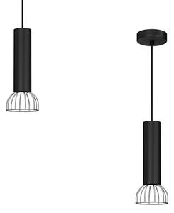 Lustr na lanku DANTE 1xGU10/25W/230V černá/lesklý chrom