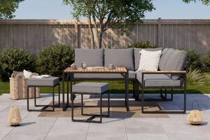 JÍDELNÍ TERASOVÁ SOUPRAVA dřevo, kov, textil Ambia Garden, Online Only
