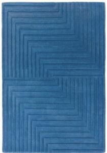 Nirmal Moderní vlněný kusový koberec Form Modrý Rozměr: 200x290 cm