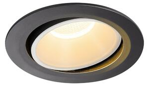 SLV BIG WHITE NUMINOS MOVE DL XL vnitřní LED zápustné stropní svítidlo černá/bílá 2700 K 40° otočné a výkyvné 1003701