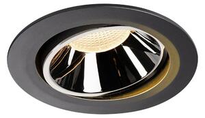 SLV BIG WHITE NUMINOS MOVE DL XL vnitřní LED zápustné stropní svítidlo černá/chrom 2700 K 55° otočné a výkyvné 1003705