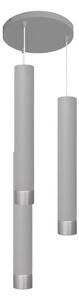 Helam LED Lustr na lanku TUBA 3xGU10/6,5W/230V šedá/matný chrom HE1301