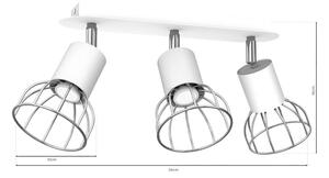 Bodové svítidlo DANTE 3xGU10/25W/230V bílá/lesklý chrom