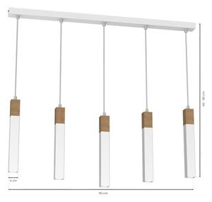 Lustr na lanku SOLO 5xGU10/MR11/40W/230V bílá
