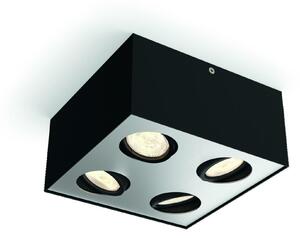 LED Bodové svítidlo Philips Box 50494/30/P0 černé 4x4,5W