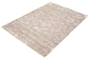 Nirmal Moderní kusový koberec Pyramid Silver 3D šedý / stříbrný Rozměr: 140x200 cm
