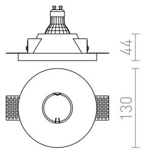 RED - Design Rendl - R12357 - Podhledové svítidlo DAG 1xGU10/35W/230V