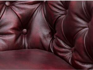 Massive home | Luxusní rohová pohovka Chesterfield červená z pravé kůže 236x236 MH885CHES
