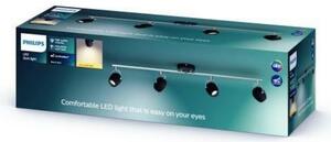 LED Bodové svítidlo Philips Rivano 50614/30/P0 4x4,3W černé 2700K