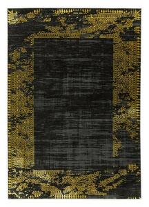 Makro Abra Moderní kusový koberec FESTIVAL 3479A černý / žlutý Rozměr: 120x170 cm