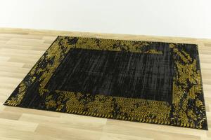 Makro Abra Moderní kusový koberec FESTIVAL 3479A černý / žlutý Rozměr: 200x290 cm