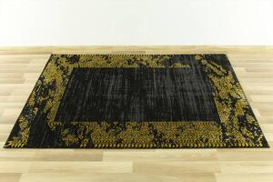 Makro Abra Moderní kusový koberec FESTIVAL 3479A černý / žlutý Rozměr: 200x290 cm