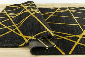 Makro Abra Moderní kusový koberec FESTIVAL 2731A černý / žlutý Rozměr: 120x170 cm