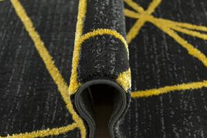 Makro Abra Moderní kusový koberec FESTIVAL 2731A černý / žlutý Rozměr: 200x290 cm