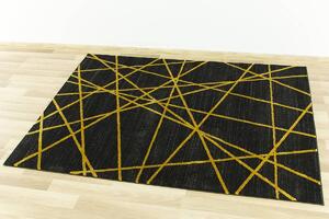 Makro Abra Moderní kusový koberec FESTIVAL 2731A černý / žlutý Rozměr: 280x370 cm
