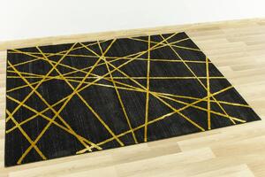 Makro Abra Moderní kusový koberec FESTIVAL 2731A černý / žlutý Rozměr: 240x330 cm