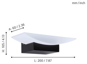 Eglo 98888 - LED Nástěnné svítidlo METRASS LED/5,6W/230V