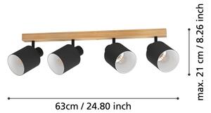 Eglo 99492 - Bodové svítidlo BATALLAS 4xE27/10W/230V