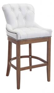 Barová židle Lakewood pravá kůže, Antik-světlá, bílá