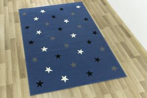Balta Dětský kusový koberec KIDS 533752/94955 Hvězdy modrý Rozměr: 140x200 cm