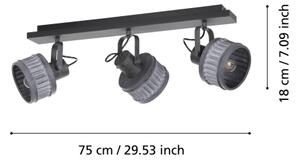 Eglo 43446 - Bodové svítidlo TURROCK 3xE27/28W/230V