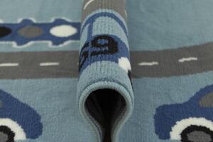 Balta Dětský kusový koberec KIDS 531825/94922 Auta šedý / modrý Rozměr: 120x170 cm