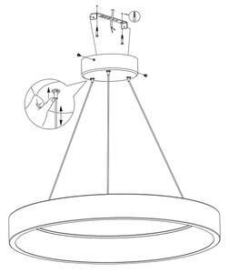 Eglo 900068 - LED RGBW Stmívatelný lustr na lanku MARGHERA-Z LED/26W/230V