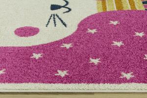 Makro Abra Dětský kusový koberec EMILY KIDS 2340A Kočička růžový Rozměr: 120x170 cm