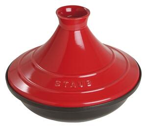 Tajine litinový hrnec třešňově červený 28 cm - STAUB (Tajine 28 cm/2 l černá/višňová - STAUB)
