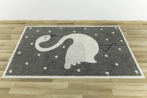 Makro Abra Dětský kusový koberec EMILY KIDS 2343A Plameňák šedý Rozměr: 140x190 cm