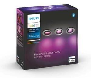 PHILIPS HUE Hue Bluetooth LED White and Color Ambiance set 3ks Zapuštěných bodových svítidel Philips Centura 8719514342866 GU10 3x5,7W 3x350lm 2000-6500K RGB IP20 hliníkové, stmívatelné
