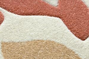Makro Abra Moderní kusový koberec FEEL 1595/17933 Listí béžový / fialový Rozměr: 120x170 cm