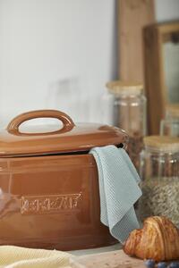 Ib Laursen Oválný keramický box na pečivo hnědý