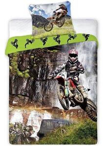 Bavlněné ložní povlečení Motocross Enduro - 100% bavlna - 70 x 90 cm + 140 x 200 cm